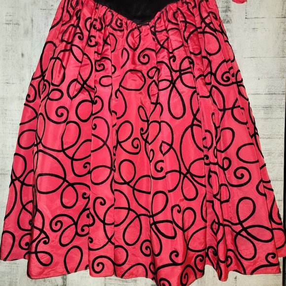 Vintage Gunne Sax Velvet Embossed Cocktail Formal Dress with Sle… - Picture 5 of 15